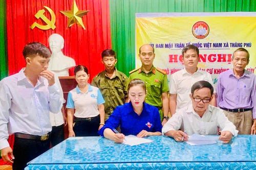 100% thôn của xã Thăng Phú ra mắt mô hình Khu dân cư không ma túy