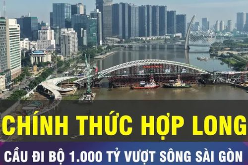 18 GIỜ NGÀY 21-10: Chính thức hợp long cầu đi bộ sông Sài Gòn