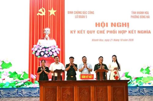 Lữ đoàn Đặc công nước 5 tổ chức hội nghị ký kết quy chế phối hợp kết nghĩa