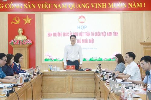 Họp Ban Thường vụ Đảng ủy MTTQ, các đoàn thể tỉnh và Ban Thường trực Ủy ban MTTQ Việt Nam tỉnh tháng 10/2026