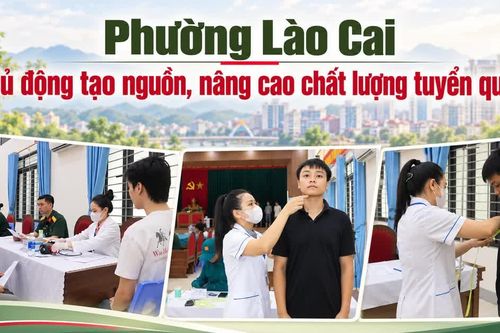 Phường Lào Cai: Chủ động tạo nguồn, nâng cao chất lượng tuyển quân