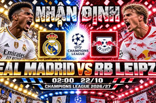 Nhận định bóng đá Real Madrid vs RB Leipzig: Mbappe và Vinicius chờ bùng nổ tại Bernabeu
