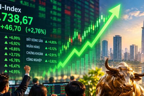 Chứng khoán ngày 21/10: Bất động sản bứt phá, VN-Index tăng gần 47 điểm