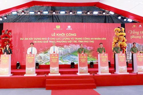Phú Thọ: Khởi công dự án nhà ở hơn 1.000 căn hộ dành cho lực lượng Công an nhân dân