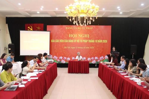 Hội nghị Báo cáo viên Đảng ủy Bộ Tư pháp tháng 10 năm 2026