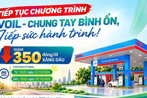 PVOIL tiếp tục giảm giá 350 đồng/lít xăng dầu đến ngày 29/10