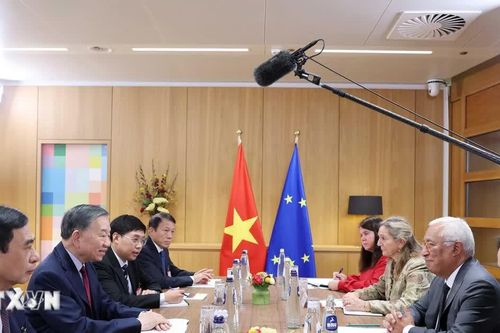 Tổng Bí thư, Chủ tịch nước Tô Lâm hội đàm với Chủ tịch Hội đồng châu Âu