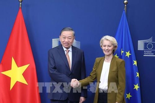 Tổng Bí thư, Chủ tịch nước Tô Lâm gặp Chủ tịch Ủy ban châu Âu Ursula von der Leyen
