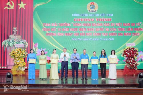 Tuyên dương 126 công nhân ngành cao su Việt Nam ưu tú năm 2026