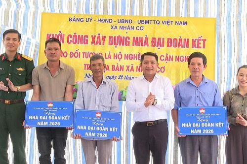 Khởi công xây mới nhà Đại đoàn kết cho hộ khó khăn xã Nhân Cơ