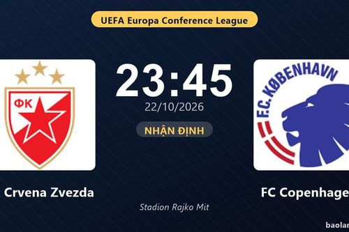Nhận định FK Crvena Zvezda vs FC Copenhagen: Cơ hội bám đuổi ngôi đầu