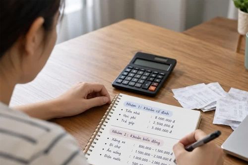 Điều chỉnh ngân sách hằng tháng theo giá cả của các khoản chi thay đổi thường xuyên