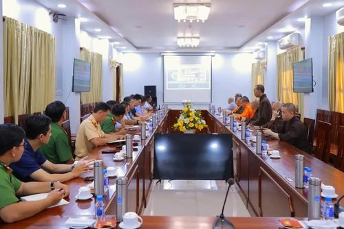 Họp khảo sát công tác an ninh trật tự phục vụ Đại hội X GHPGVN ở Học viện Phật giáo VN tại TP.HCM