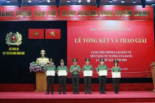 Học viện ANND trao giải Cuộc thi chính luận bảo vệ nền tảng tư tưởng của Đảng