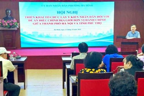 Phường Ba Đình lấy ý kiến người dân về điều chỉnh địa giới hành chính thành phố Hà Nội