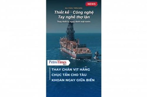 [VIDEO] Thay chân vịt hàng chục tấn cho tàu khoan ngay giữa biển