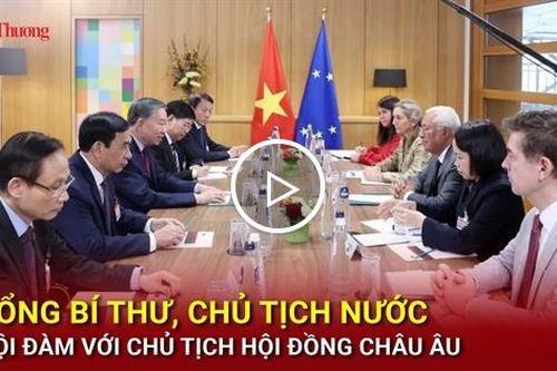 Tổng Bí thư, Chủ tịch nước hội đàm với Chủ tịch Hội đồng châu Âu