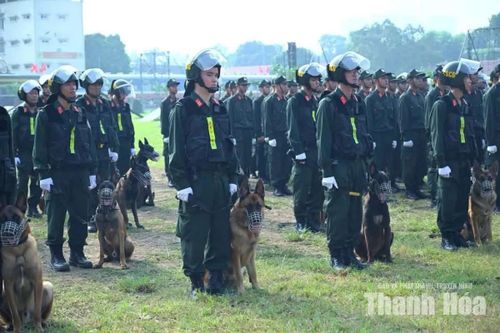 Phòng Cảnh sát cơ động Công an Thanh Hóa đoạt giải Ba tại Hội thi cán bộ huấn luyện và chó nghiệp vụ giỏi
