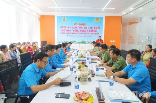 Đồng Tháp: Sơ kết, nhân rộng mô hình 'Công nhân 5 không'