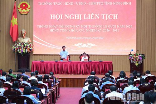 Hội nghị liên tịch thống nhất nội dung Kỳ họp thường lệ cuối năm 2026, HĐND tỉnh khóa XVI