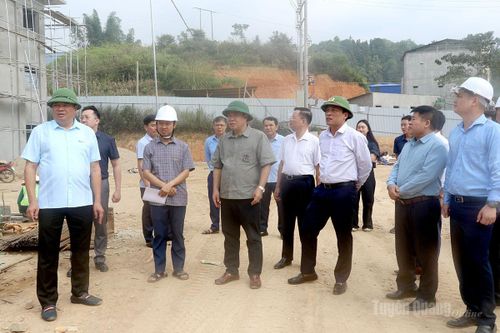 Tháo gỡ khó khăn, đảm bảo tiến độ xây dựng Dự án Trường PTNT liên cấp xã Bạch Đích, Cán Tỷ, Nghĩa Thuận, Tùng Vài