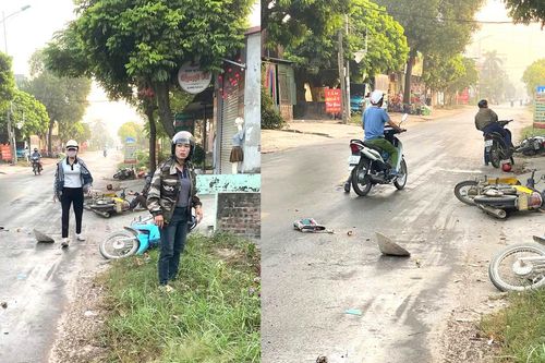 Tai nạn giao thông 23/10: Ô tô tông liên hoàn 3 xe máy, 3 người bị thương