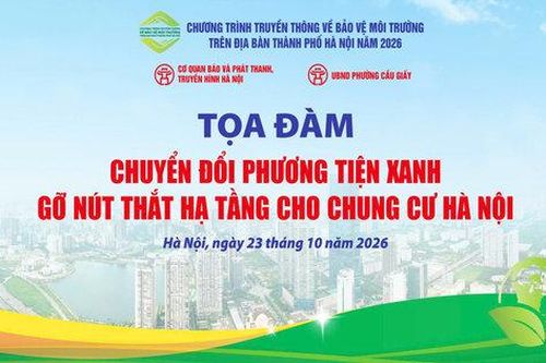 [TRỰC TIẾP] Tọa đàm 'Chuyển đổi phương tiện xanh: Gỡ nút thắt hạ tầng cho chung cư Hà Nội'