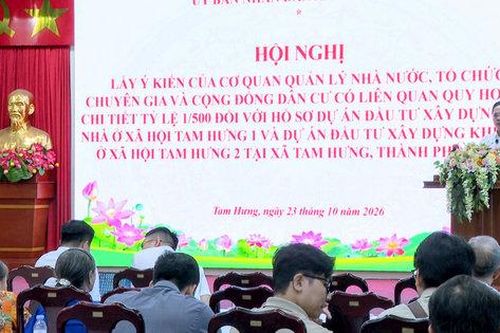 Xã Tam Hưng lấy ý kiến người dân về quy hoạch chi tiết hai dự án nhà ở xã hội
