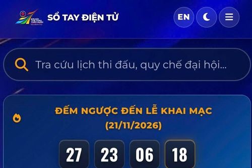 Sổ tay điện tử – Cẩm nang tiện ích của Đại hội Thể thao toàn quốc lần thứ X