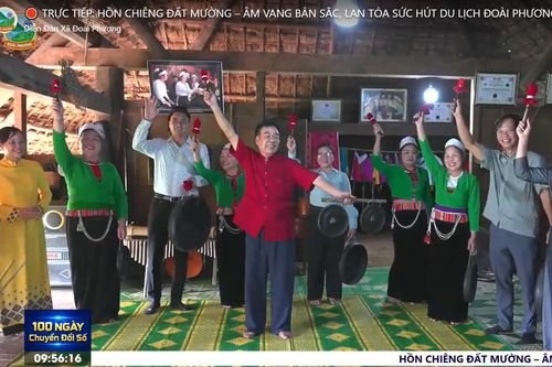 Theo nhịp chiêng Mường trên sóng livestream