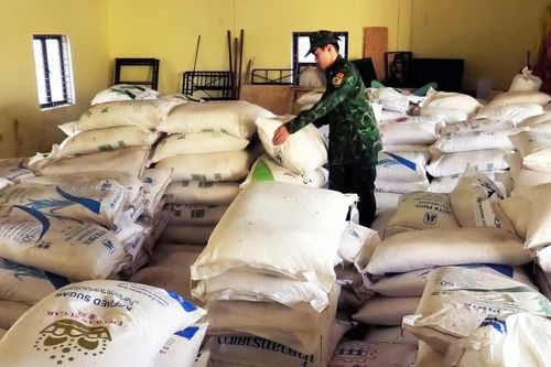Bộ đội Biên phòng Quảng Trị thu giữ 36 tấn đường nhập lậu