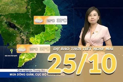 [Video] Dự báo thời tiết đêm nay và ngày mai 25/10/2026: Bắc Bộ ngày nắng, chiều tối có mưa; Trung Bộ và Nam Bộ cục bộ nắng nóng