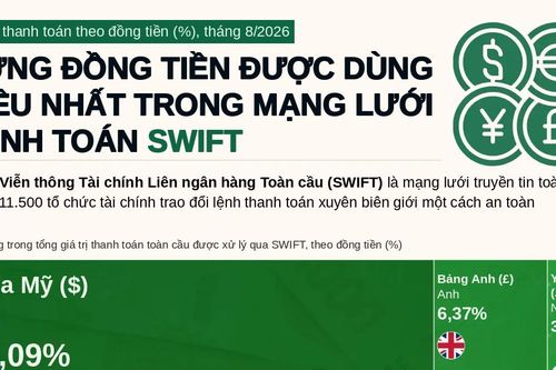 Những đồng tiền được sử dụng nhiều nhất trong thanh toán toàn cầu