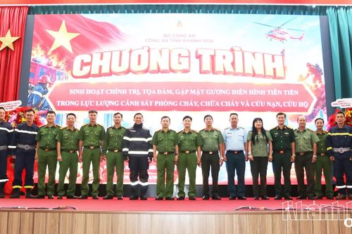 Công an tỉnh Khánh Hòa tổ chức tọa đàm, gặp mặt gương điển hình tiên tiến lực lượng Cảnh sát phòng cháy, chữa cháy và cứu nạn, cứu hộ