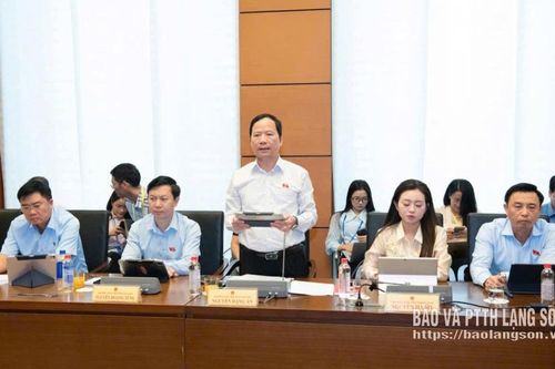Đoàn đại biểu Quốc hội tỉnh tham gia thảo luận tại tổ về một số dự án luật