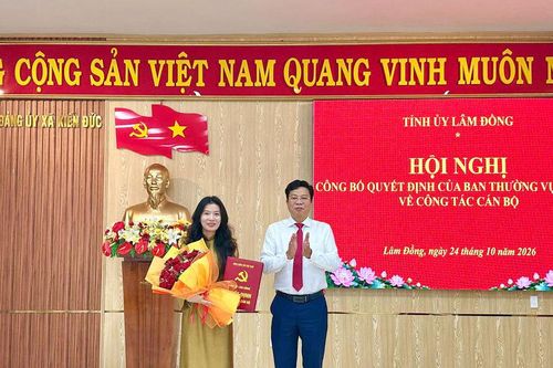 Chuẩn y đồng chí Võ Thị Kiều Linh giữ chức Bí thư Đảng ủy xã Kiến Đức nhiệm kỳ 2025 - 2030