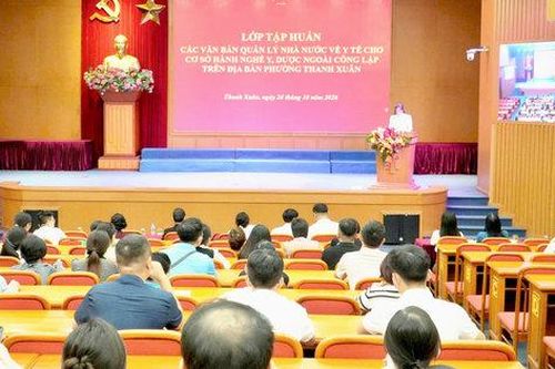 Phường Thanh Xuân tập huấn quy định về kinh doanh, hành nghề y, dược