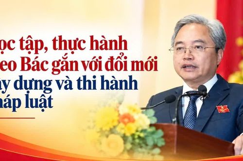 Học tập, thực hành theo Bác gắn với đổi mới xây dựng và thi hành pháp luật