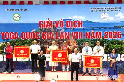 Thành phố Đồng Nai xếp nhì toàn đoàn Giải vô địch Yoga quốc gia năm 2026
