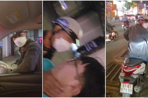 Tài xế taxi bị người đàn ông đi xe máy bóp cổ, xô ngã giữa đường