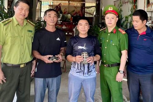 Phát hiện cặp rùa quý hiếm khi cuốc đất trong vườn