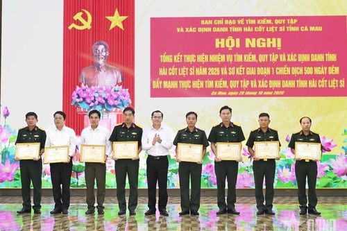 Cà Mau hoàn thành sớm công tác tìm kiếm, quy tập và lấy mẫu hài cốt liệt sĩ