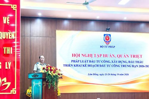 Bộ Tư pháp bế mạc Hội nghị tập huấn, quán triệt pháp luật đầu tư công, xây dựng, đấu thầu