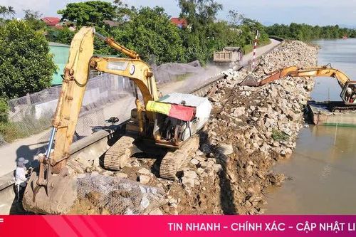 Khẩn trương thi công các hạng mục tiêu thoát lũ hạ du hồ Kẻ Gỗ
