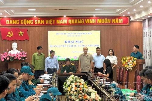 Gần 60 chiến sĩ tự vệ tham gia huấn luyện năm 2026