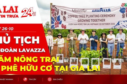 Điểm tin trưa: Chủ tịch Tập đoàn Lavazza thăm nông trại cà phê hữu cơ tại Gia Lai