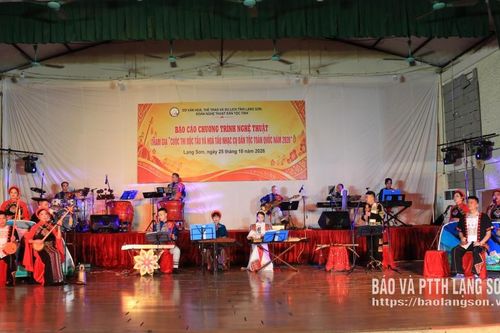 Biểu diễn báo cáo chương trình nghệ thuật thi Độc tấu và Hòa tấu nhạc cụ dân tộc toàn quốc 2026