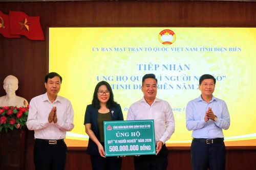 Điện Biên tiếp nhận 500 triệu đồng hỗ trợ người nghèo