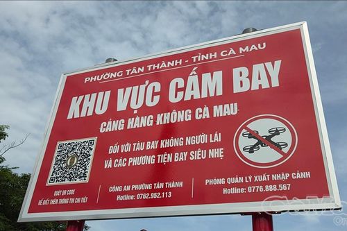 Lắp đặt hơn 120 biển cấm flycam, đảm bảo an toàn cho Sân bay Cà Mau