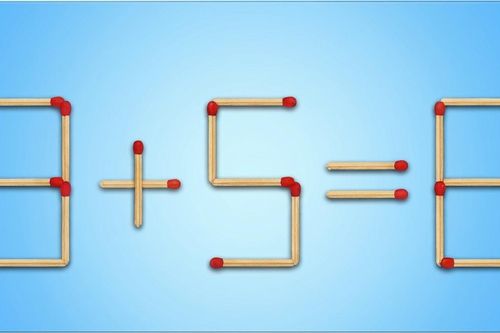 Di chuyển 1 que diêm để phép tính 3 + 5 = 6 thành đúng, bạn giải được không?